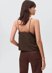Beaded camisole top