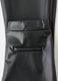 Leather-effect leggings