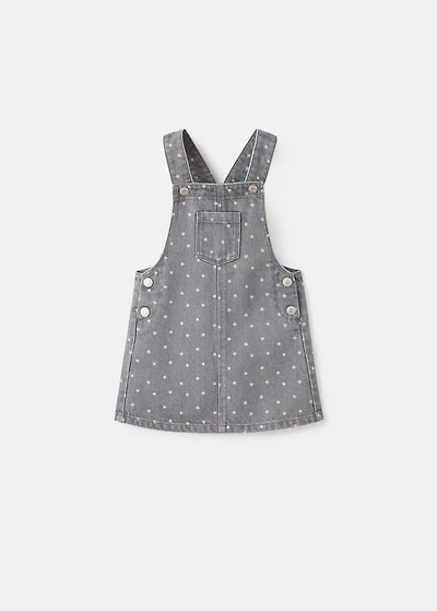 Denim pinafore with stars