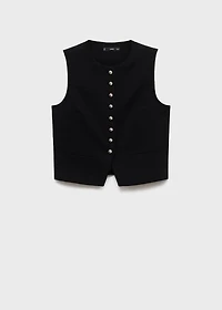 Vest with jewel buttons