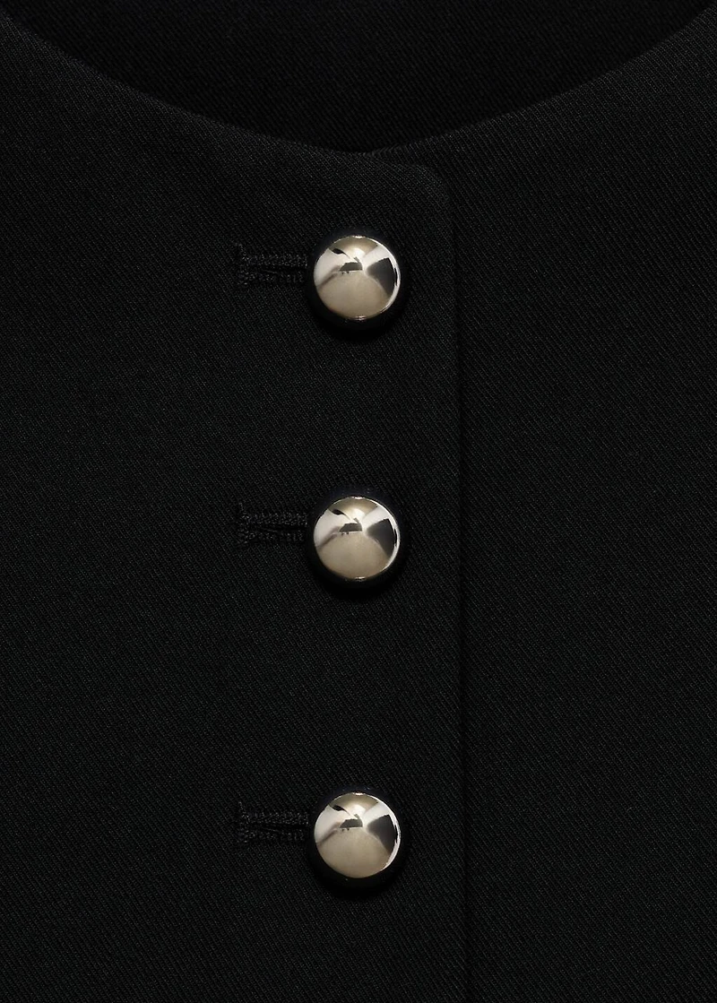 Vest with jewel buttons