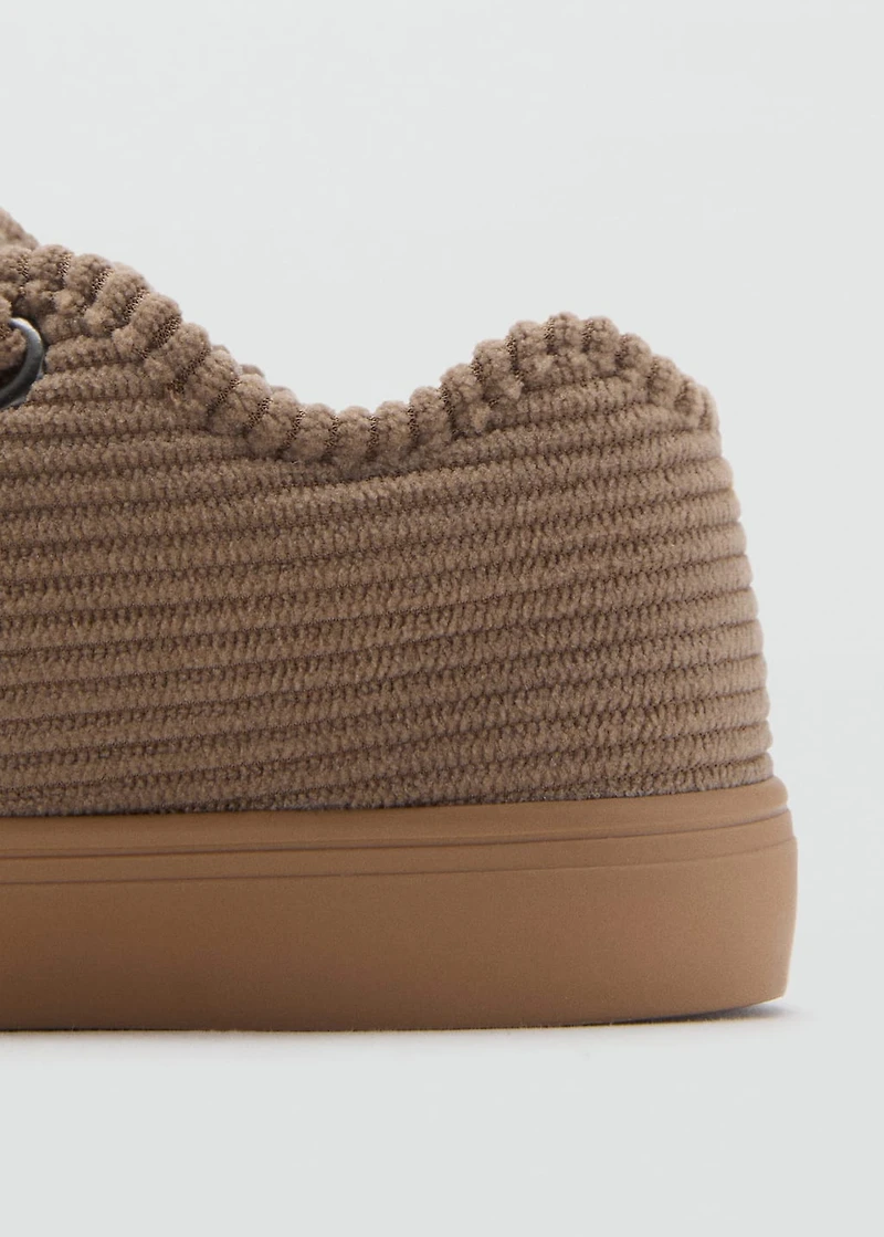 Velcro corduroy trainers
