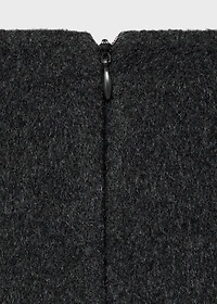 Wool top with three-quarter sleeve