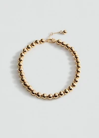 Metallic spheres necklace
