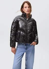 Shiny quilted anorak