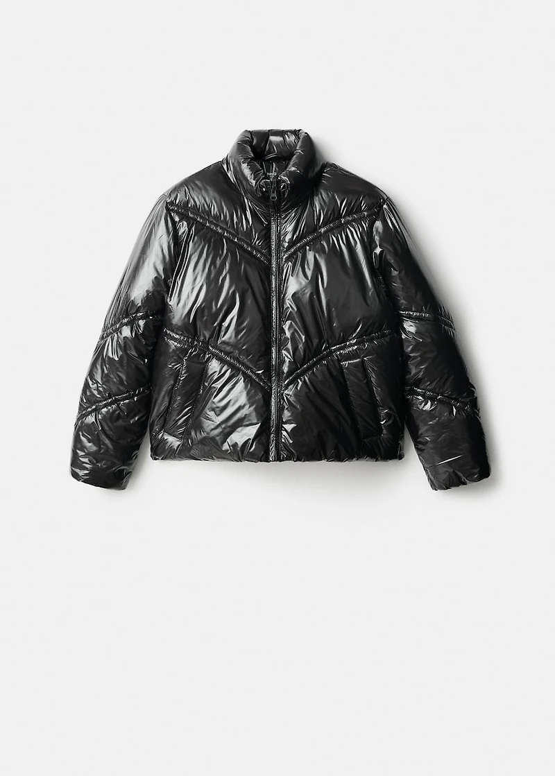 Shiny quilted anorak