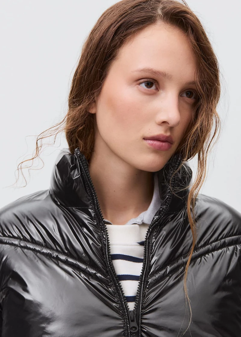 Shiny quilted anorak