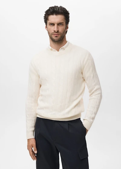 100% wool braided sweater