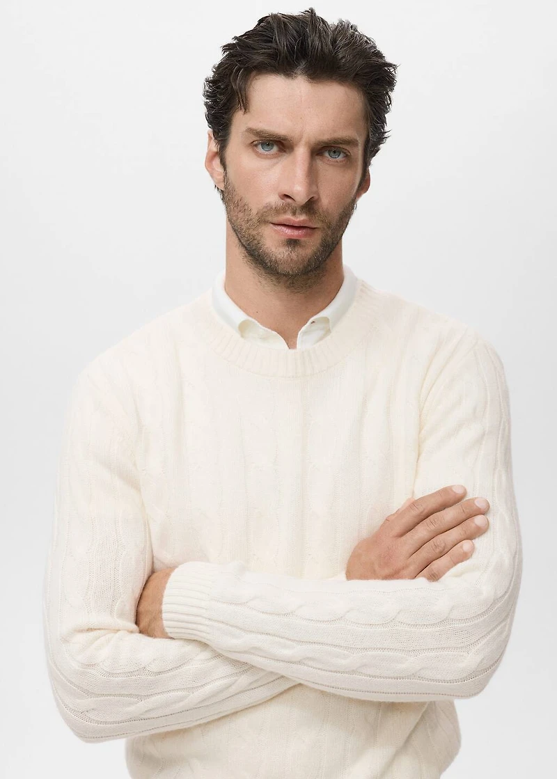 100% wool braided sweater
