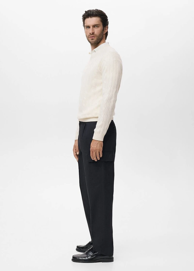 100% wool braided sweater
