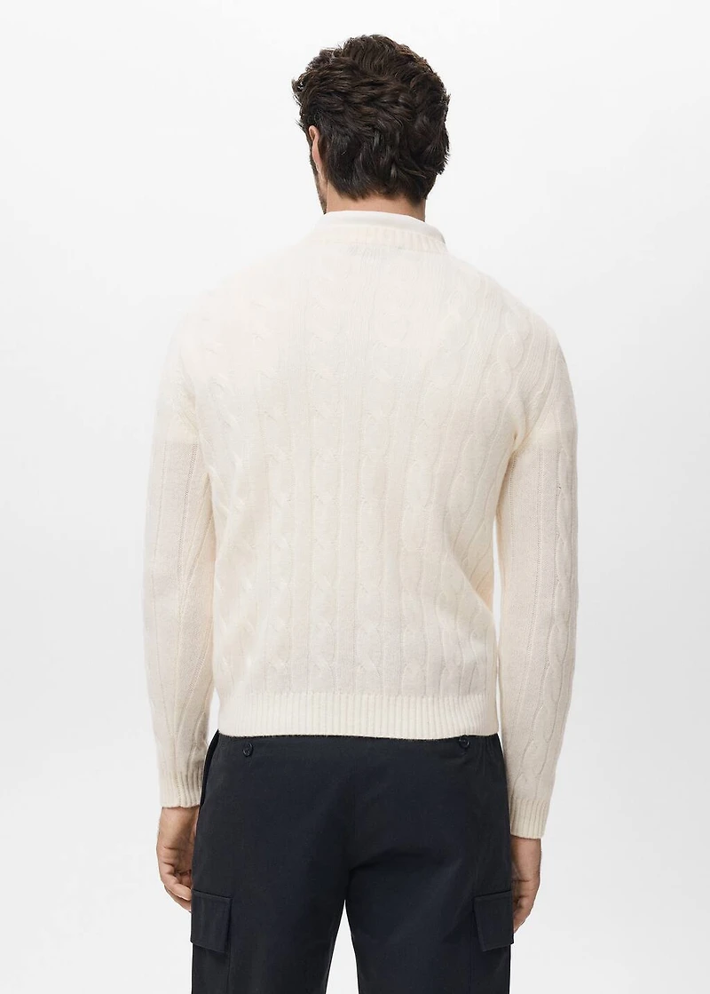 100% wool braided sweater