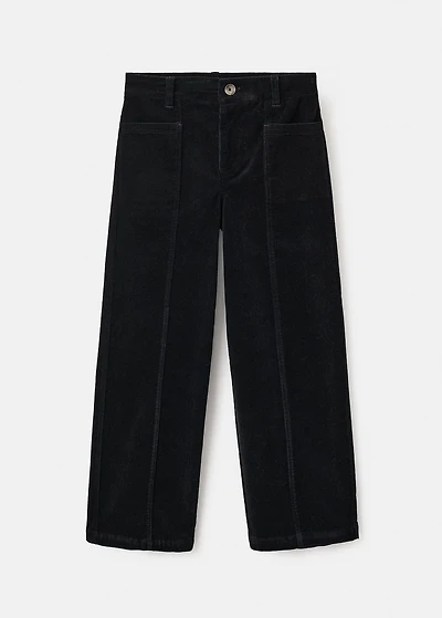 Straight-leg corduroy pants