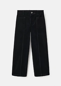 Straight-leg corduroy pants