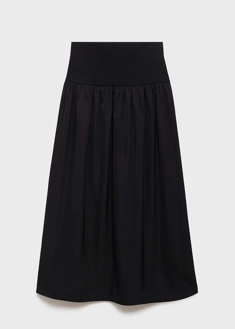 Gathered A-line skirt