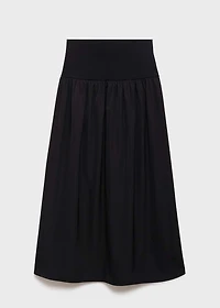 Gathered A-line skirt