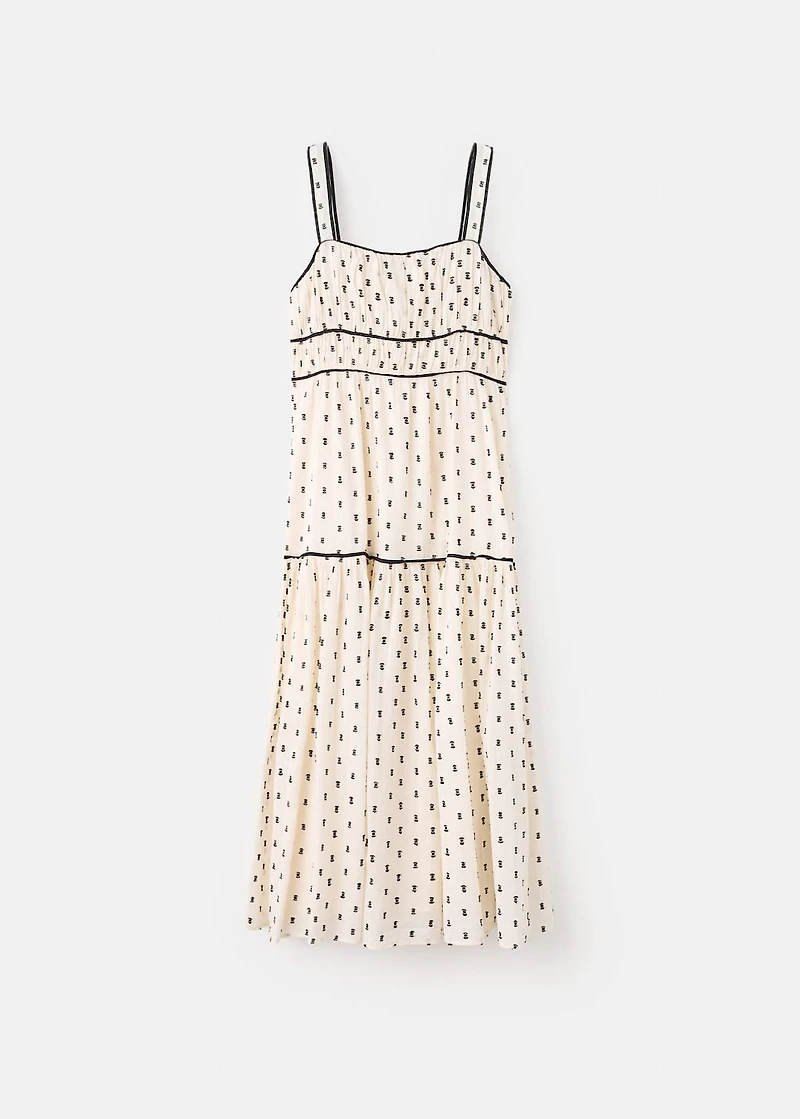 Plumeti midi dress