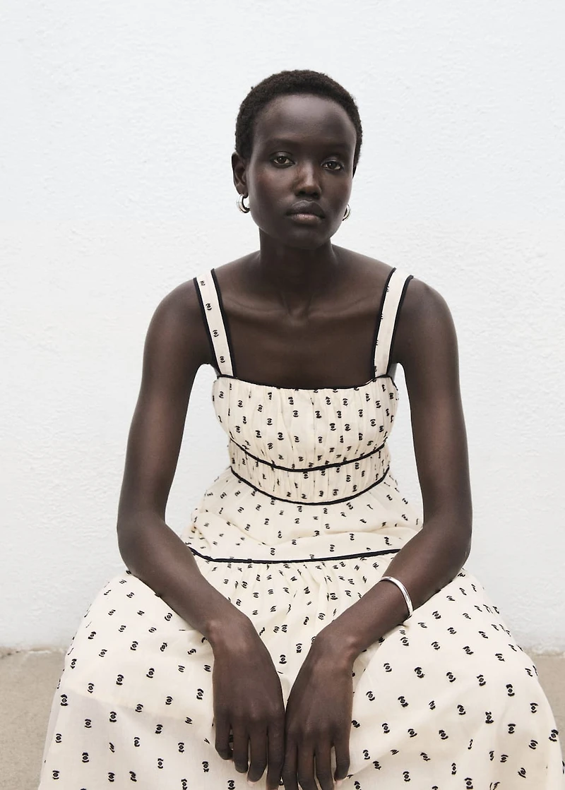 Plumeti midi dress