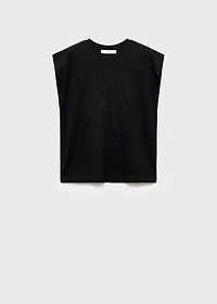 Cotton sleeveless t-shirt