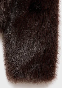Fur jacket with lapels