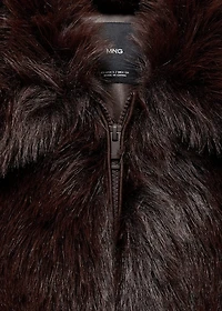Fur jacket with lapels