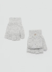 Sequin knitted gloves