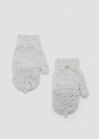 Sequin knitted gloves