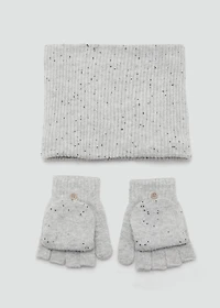 Sequin knitted gloves