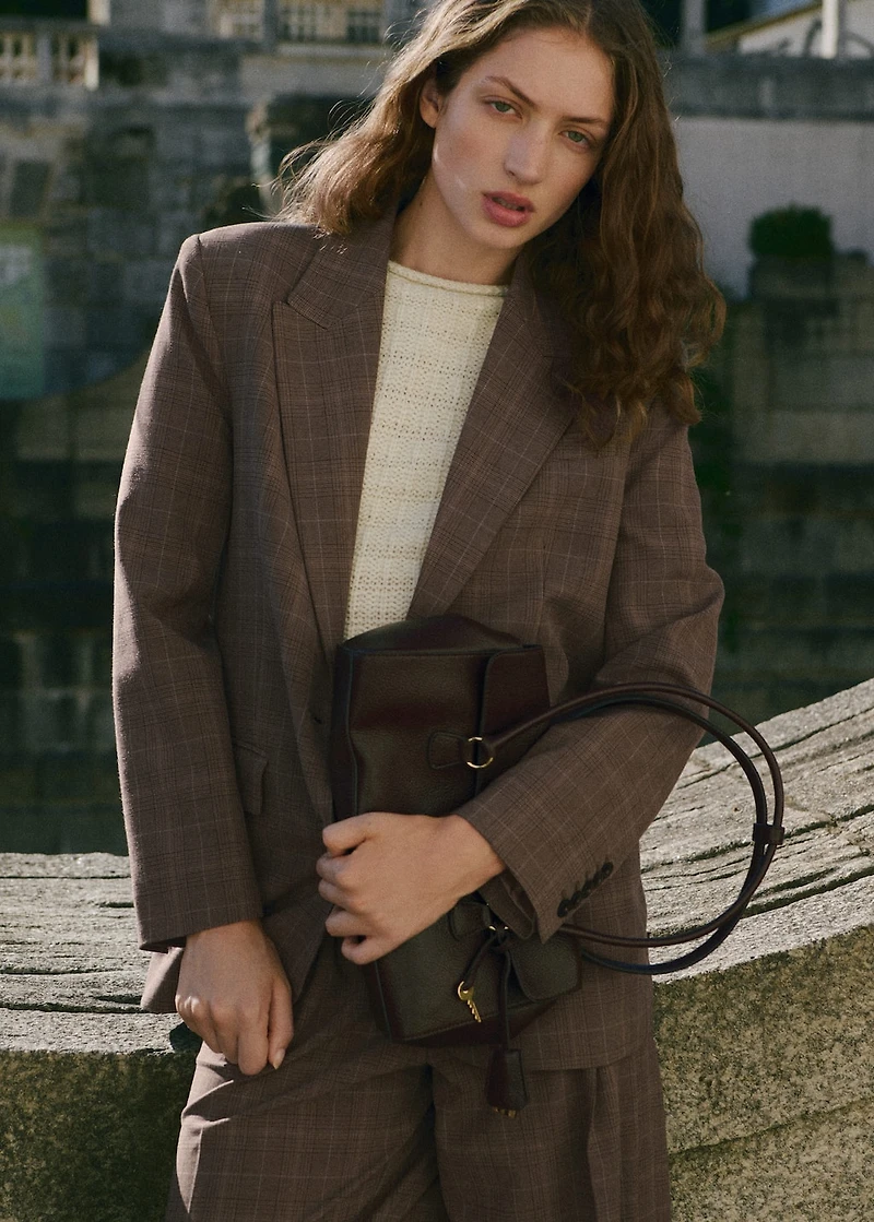 Check suit blazer