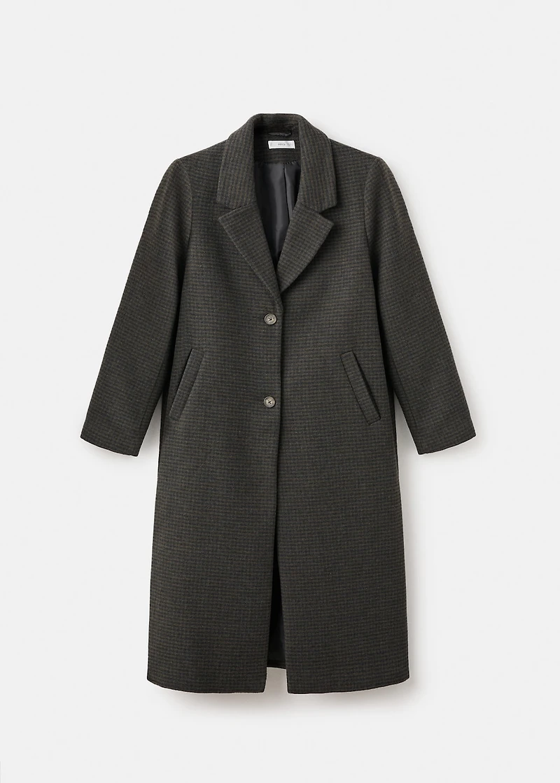 Checked overcoat