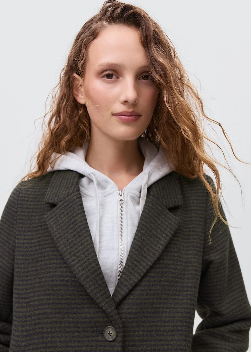 Checked overcoat