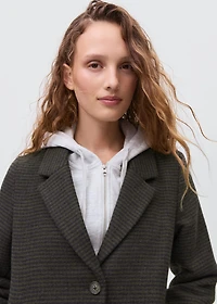 Checked overcoat
