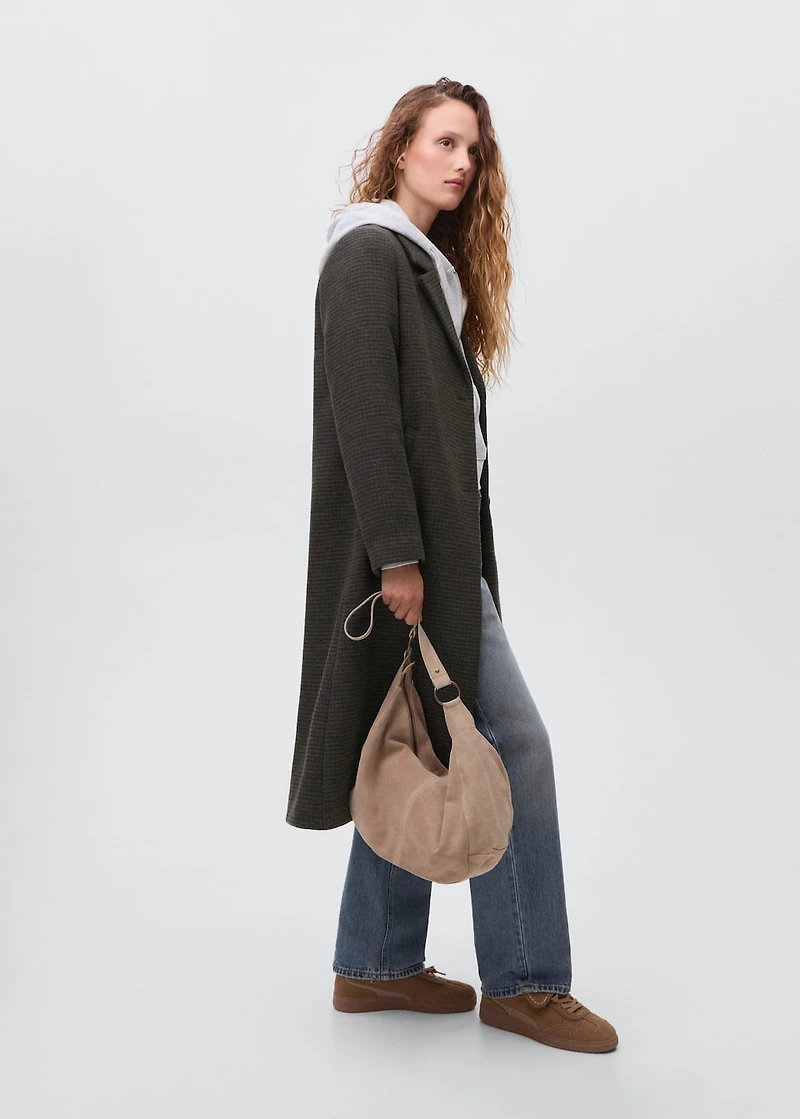 Checked overcoat