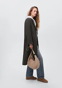 Checked overcoat