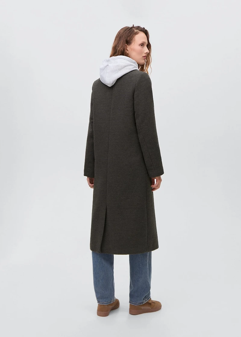 Checked overcoat