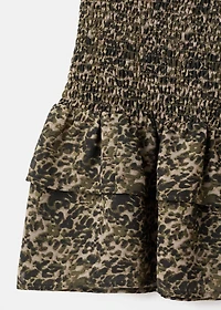 Printed skirt with ruffles