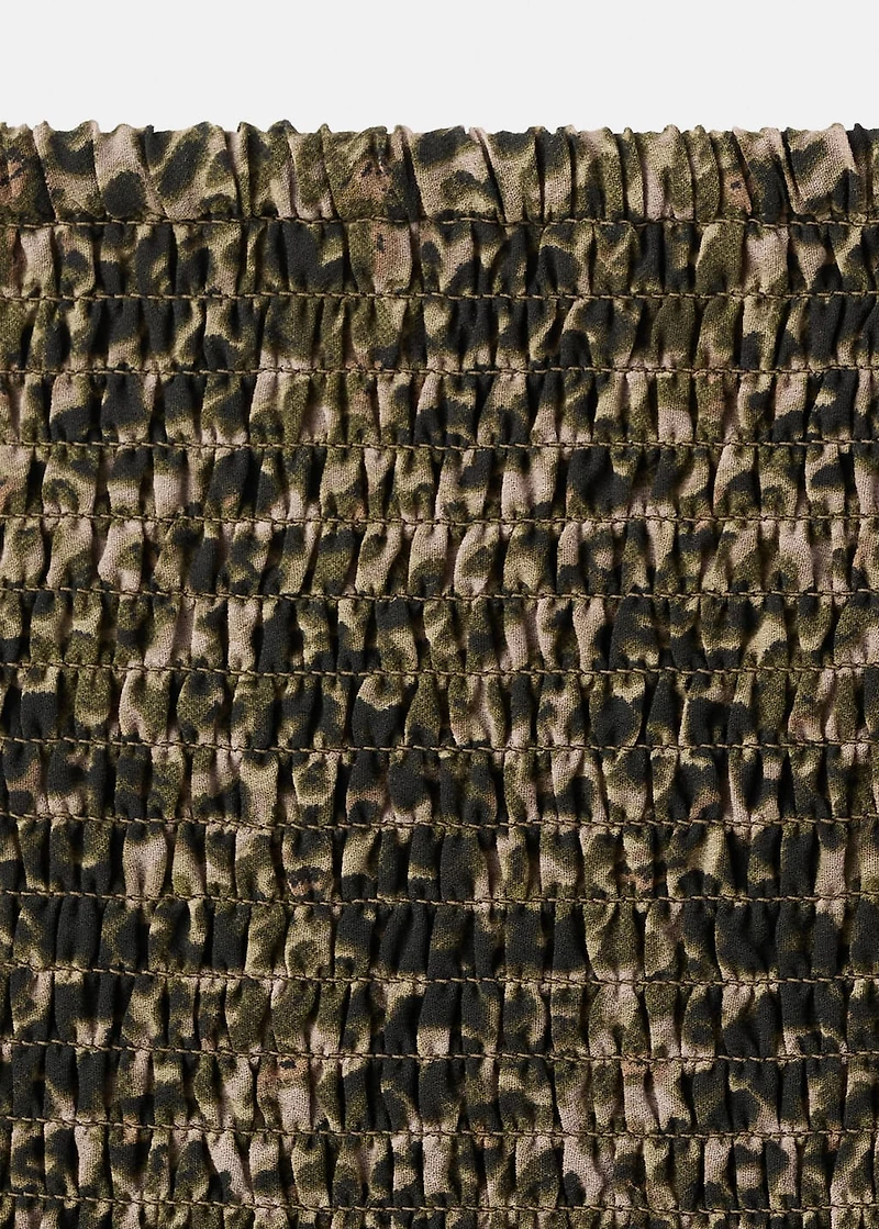 Printed skirt with ruffles