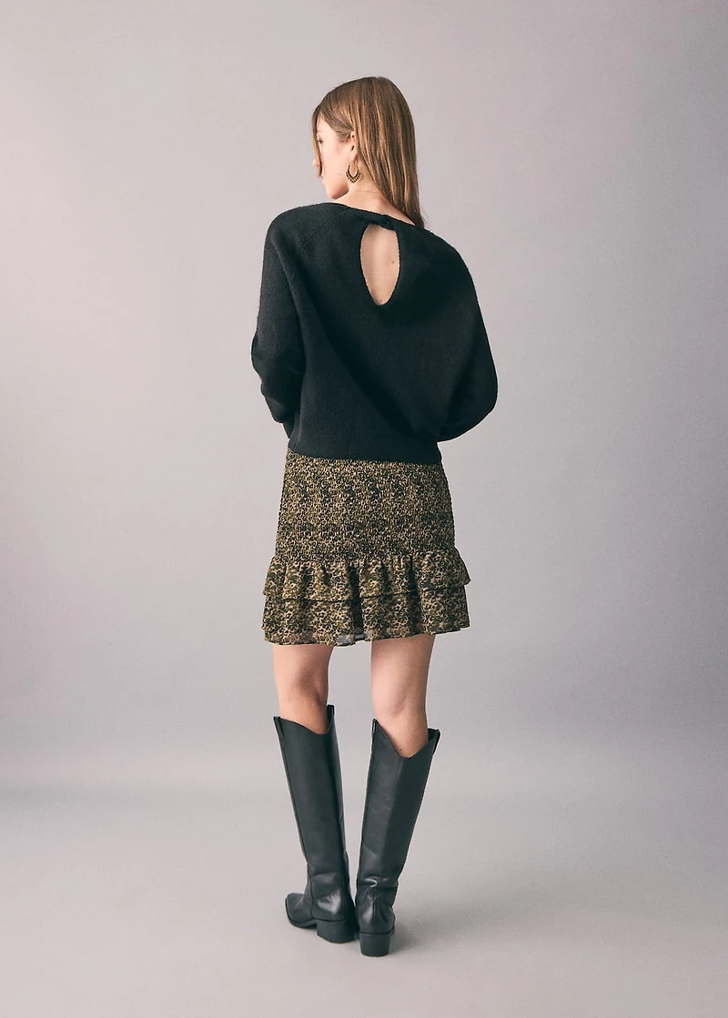 Printed skirt with ruffles