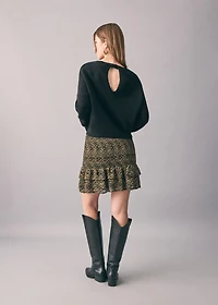 Printed skirt with ruffles