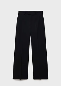 Mid-rise cropped straight-leg pants