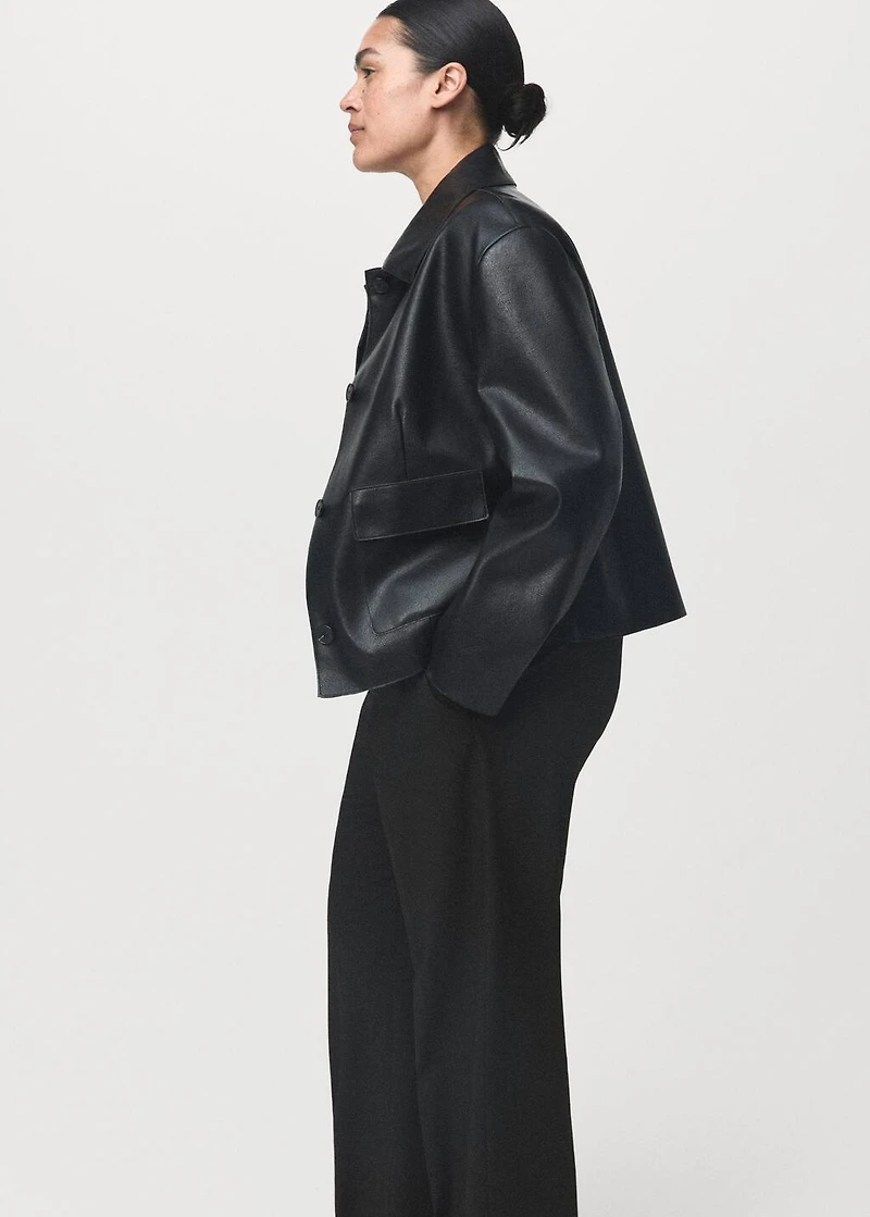 Mid-rise cropped straight-leg pants