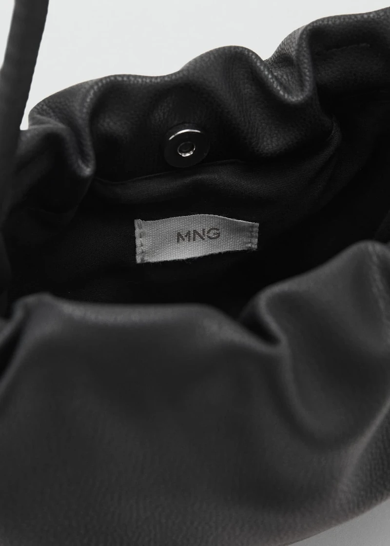 Leather effect bucket bag