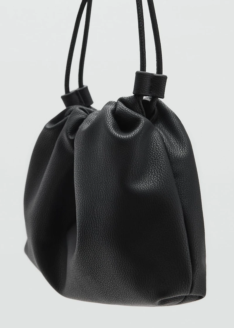 Leather effect bucket bag