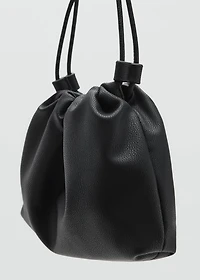 Leather effect bucket bag