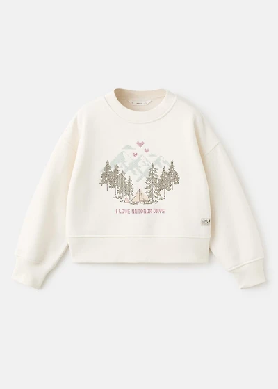 Embroidered cotton sweatshirt