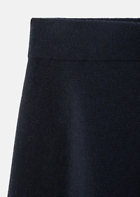 Wool-blend knitted skirt