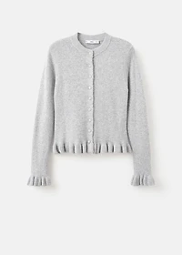 Ruffle  knit cardigan