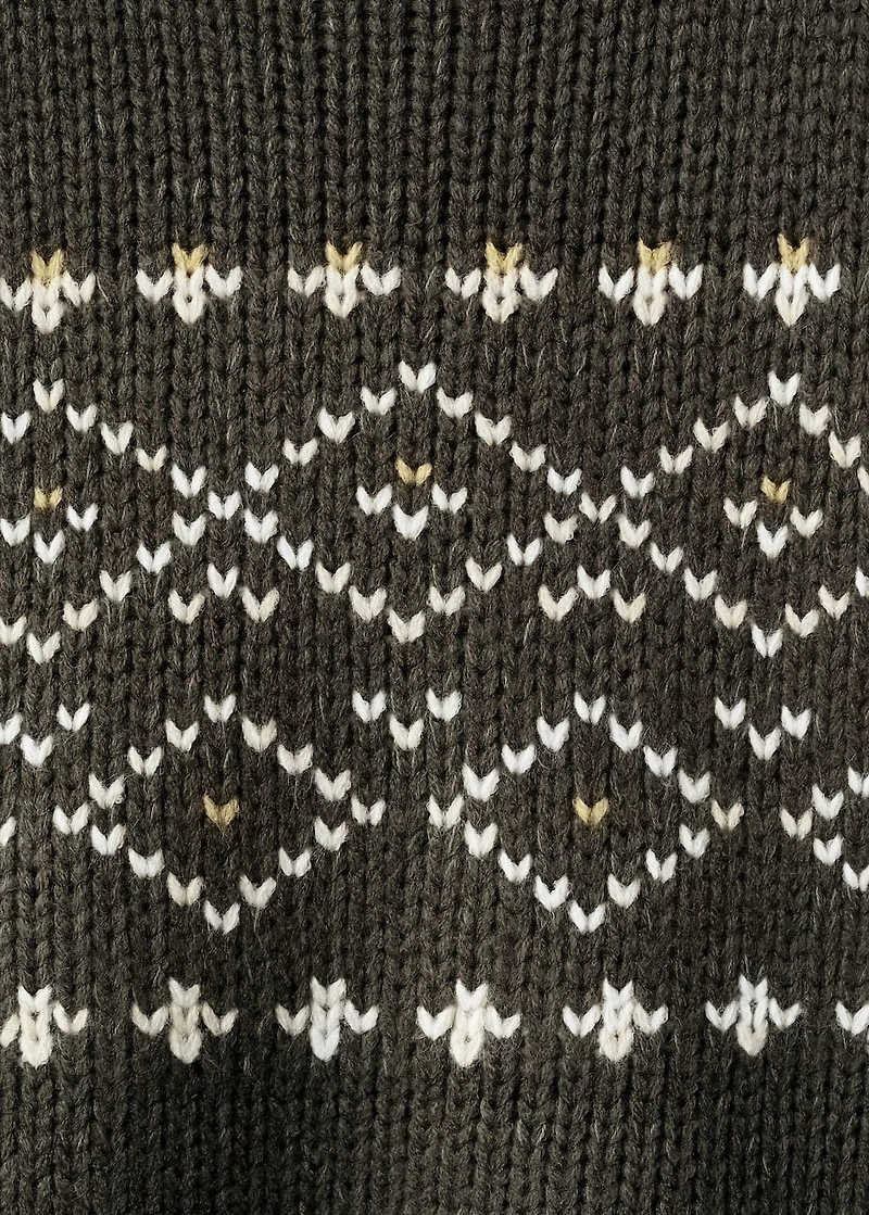Jacquard knitted sweater