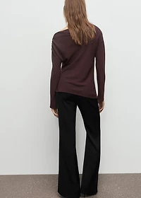 Blouse with asymmetrical neckline