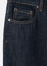 Straight-leg jeans with placket