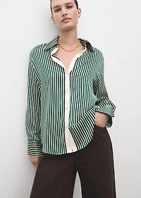 Combined striped shirt